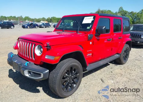 2023 Jeep Wrangler 4Xe Sahara 4X4 из США, поврежденный, VIN 1C4JJXP63PW568190